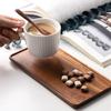 Wooden Restaurant Container Dessert Cake Tea Storage Tray Dinner Plate Snack Dishes Fruit Organizer