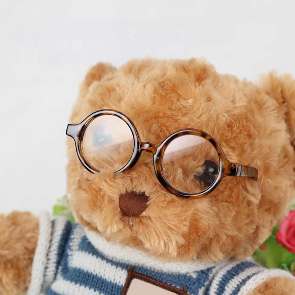 Doll Glasses Accessories Stylish Doll Accessories Pet Doll Sunglasses Set for Photo Shoots Costumes Mini Round Frame