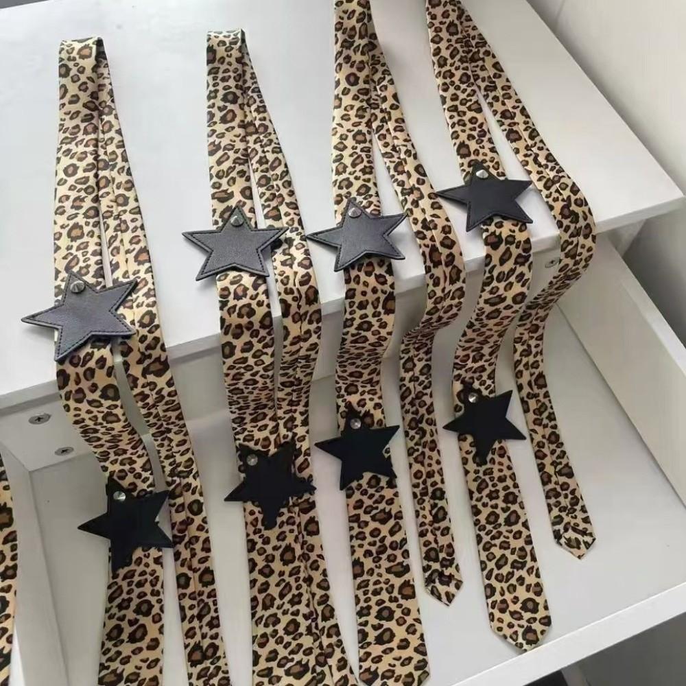 Spicy Girl Leopard Print Scarf Star Scarf Hairband Retro Polka Dot Waist Belt  Daily Wear