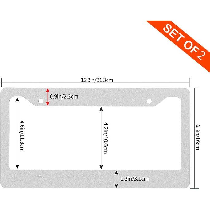 Purple Butterfly License Plate Frame - 1 Pack Personalized Aluminum Car License Plate Cover Butterfly License Plate Holder Universal US-Canada 2 Hole