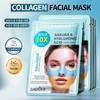 SADOER Regenbogen Kollagen Tuchmaske Sakura Hyaluronsäure Anti-Aging Aufhellend Feuchtigkeitsspendend Gesichtsmaske Koreanische Kosmetik