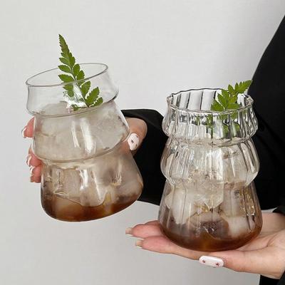 500ml Glass Cup Christmas Tree Design High Borosilicate Glass Transparent Coffee Milk Tea Juice Mug Anti-Scalding Drinkware