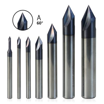 Upgraded Chamfer End Mill Tungsten Steel Router Bit 60 Degree 3 Flutes Chamfer End Mill for Machine Tools & Chamfering
