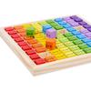 Montessori Educational Wooden Multiplication Table Board For Kids, Teaching Aids Math Toys For Children,Colorful Small Blocks