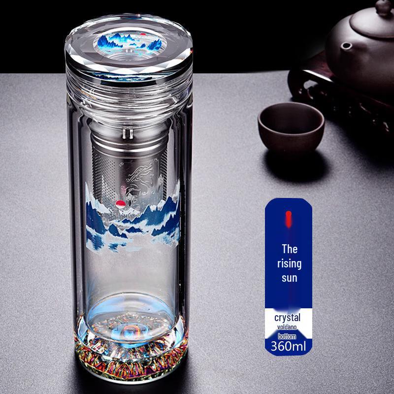 Yisijia Double-Wall Glass Tea Infuser Mug