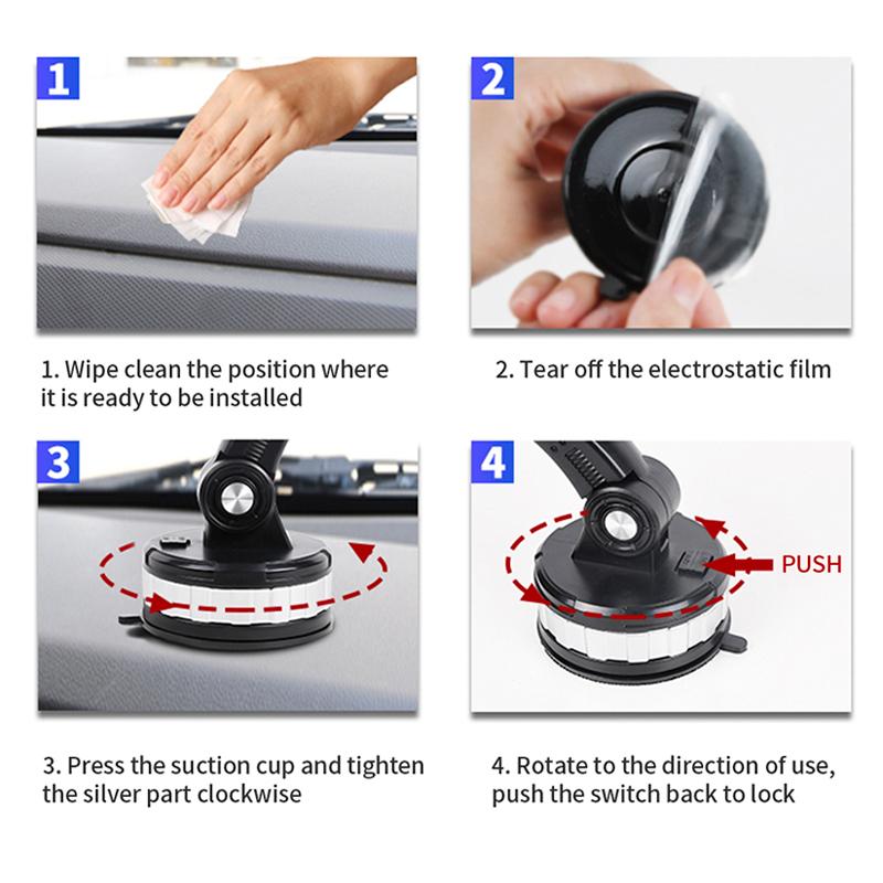 SEAMETAL Car Holder For Telephone Support Sucker Phone Holder Auto Smartphone Stand For iPhone 12 11 Pro Xiaomi