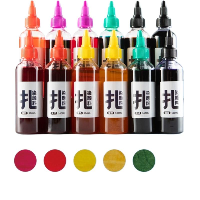 100ML Tie-dye Pigments Non-boiling and Color-fading Children's Handmade Diy Clothing Fabric Dyeing