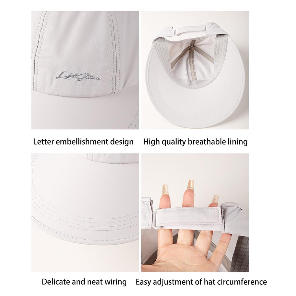 Outdoor Sun Hat For Women Breathable Quick Drying Baseball Cap Lightweight And Breathable Open Top Wide Brimmed Hat Duckbill Cap