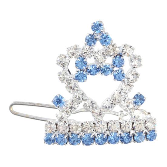 Spinki do włosów dla szczeniąt Inkrustowane kryształkami nakrycie głowy dla zwierząt Miedziana modna spinka do włosów dla zwierząt domowych