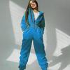 Sports Casual Women's Zipper Decorative Hooded Jumpsuit Jumpsuit