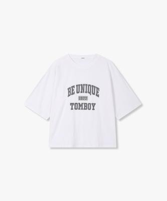 STUDIO TOMBOY Vintage Lettering Graphic Short Sleeve T-Shirt_White 9176222990