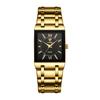 LIEBIG Luxury Quartz Wristwatches For Women Men Business Watch Simple Design Black Gold Stainless Steel Waterproof Quartz Clock