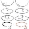 Shining Five-Pointed Heart Bead Snake Bone Bracelet Fit Original Charm DIY Bead Charms For Women Jewelry Trinkets