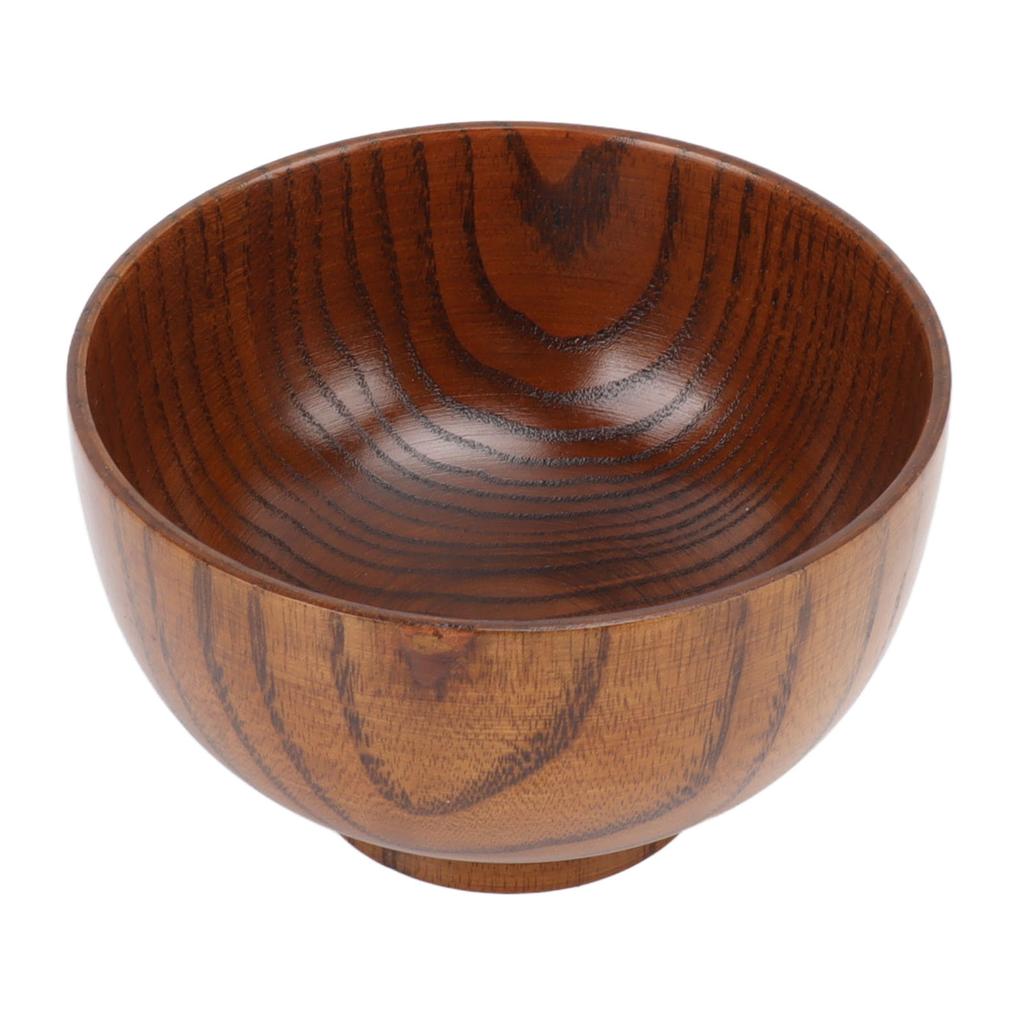 Handmade Wood Bowl Japanese Style Wooden Bowl Serving Tableware for Noodles Rice Soup Dip Salad