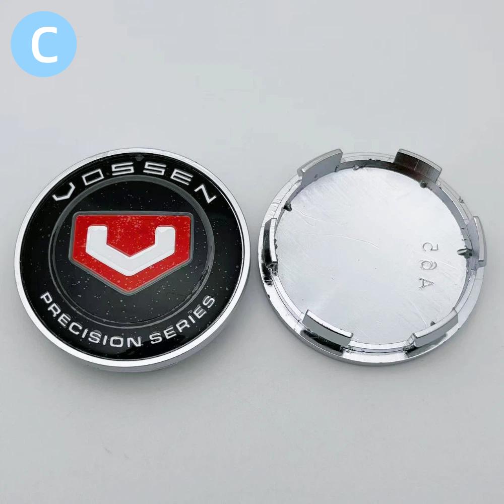 4pcs 65mm Vossen Logo Emblem Car Wheel Center Caps Auto Rim Center Cover Replace Car Accessories