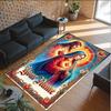 Valentine Love Theme Crystal Velvet Rug Personalized Custom Name Text Soft Floor Mat Home Decor