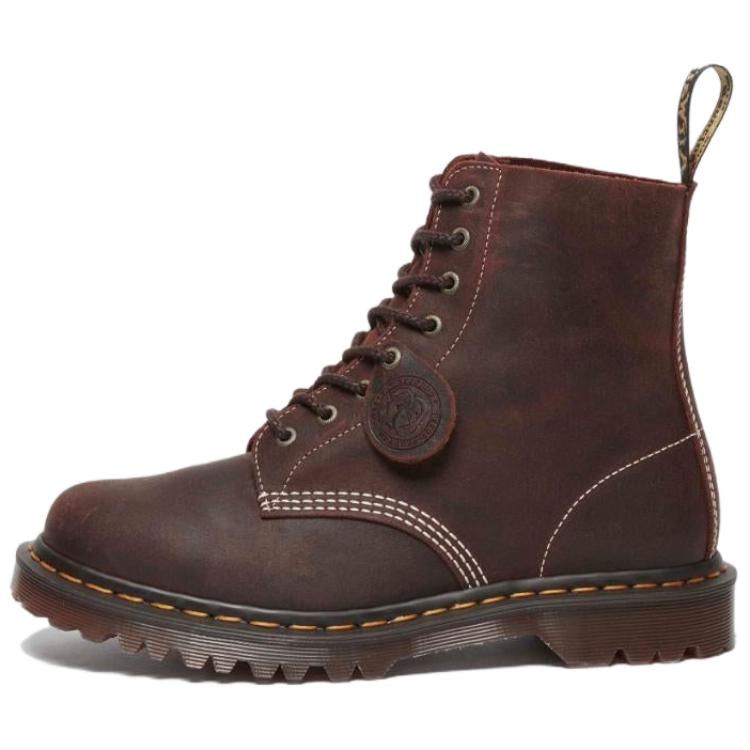 Dr. Martens 1460 Leather Fashion Simple Martin Boots Unisex Boots Red-Brown 31859749