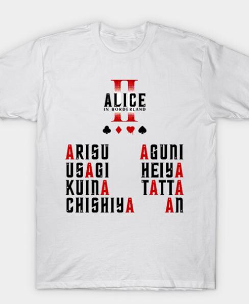 TV Series Alice in Borderland Summer Cotton Unisex and WOMENs Matching Tshirt Comfortable and Of High Quality Trendy