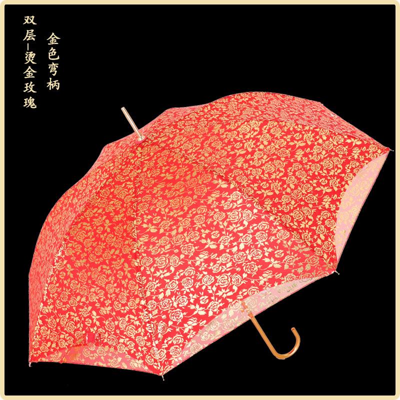 Red Umbrella Wedding Wedding Umbrella Lace Embroidery Chinese Wedding Long Handle Umbrella Retro Wedding Umbrella Bridal Umbrella
