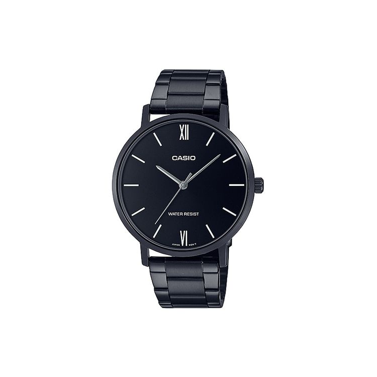 Casio Standard Series Classic Minimalist Quartz Movement Stainless Steel Strap Watch Men watches Black MTP-VT01B-1B Random Watch Box
