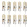 Bombilla G4 Silicone LED Bulbs, 10pcs, 110V, Double Feet Base, 1.5W, AC110V, 110Lm, Silicone Bulbs for Landscape Lighting and Courtyards (6000K White