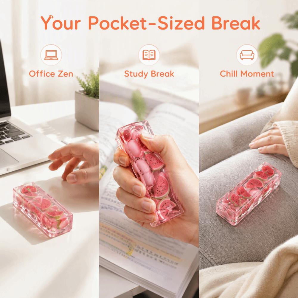 Transparent Fruit Squishy Toy Slow Rebound Fruit Jelly Stick Fruit Ice Cube Squishy Toy Party