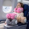 Portable Inflatable U-Shaped Neck Pillow for Travel, Office, Car & Airplane Nap Support