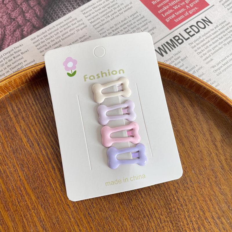 

Заколка для волос Dopamine Star для девочек - детская заколка для волос с боковой челкой и ломкими волосами 4 BB clips фиолетовый/розовый