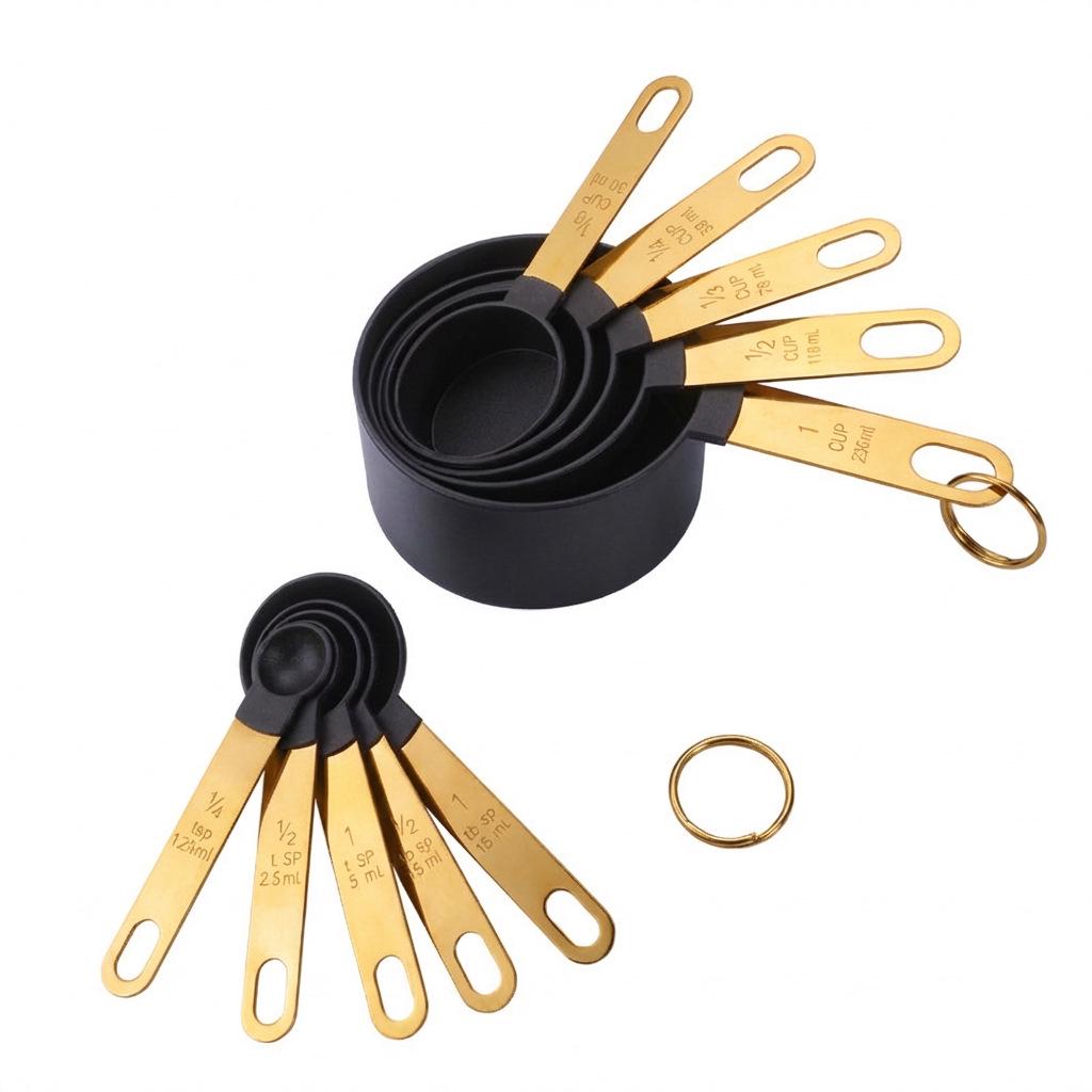 10-Piece Colorful Food-Grade PP Baking Measuring Cup & Spoon Set
