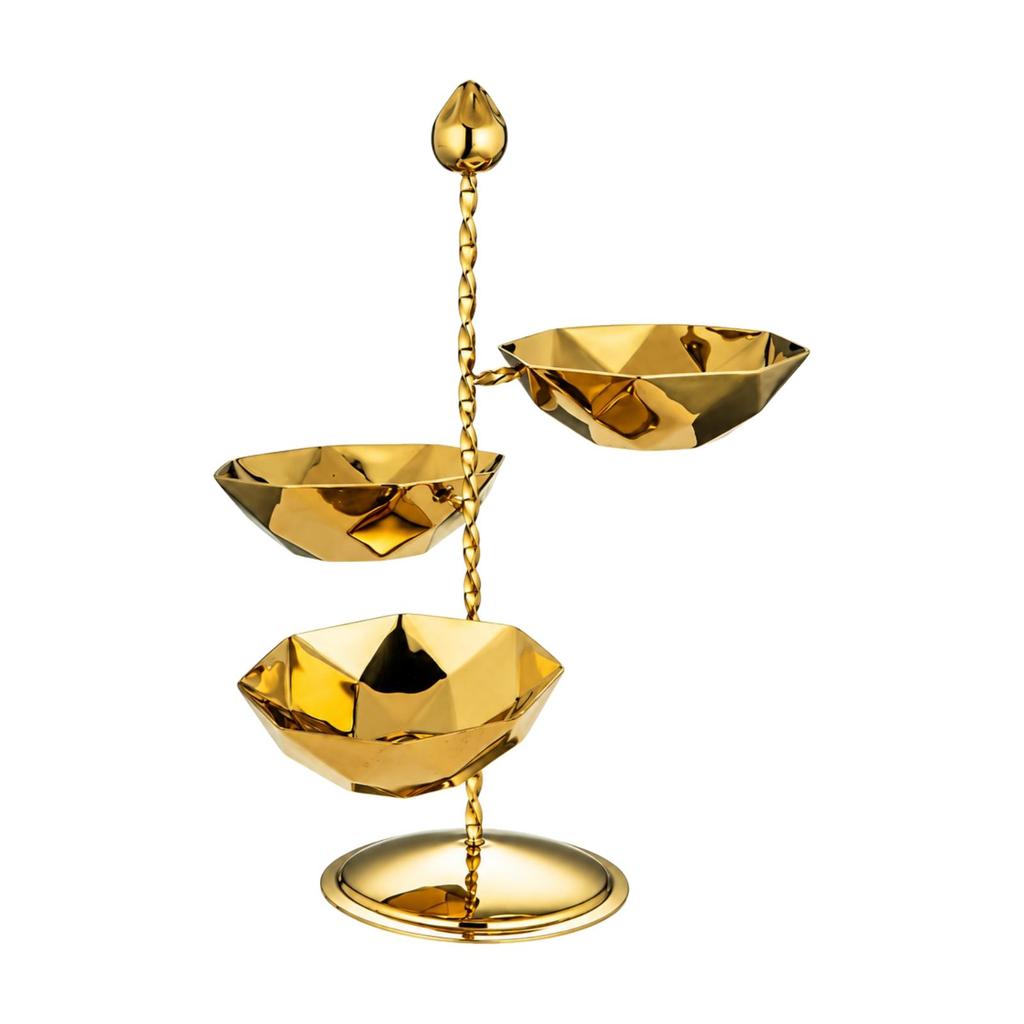 Centerpiece Bowl Space-Conscious Stainless Steel Fruit Serving Stand Decorative