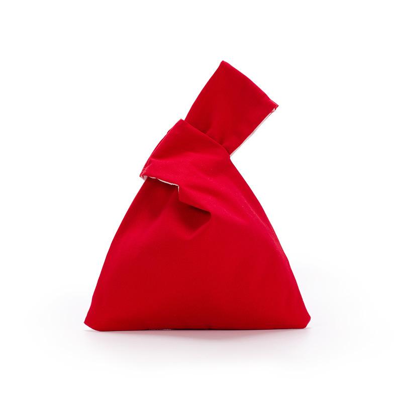 

Cotton Women s Handbags Knot Wrist Shopping Bag Eco friendly Reusable Grocery Pouch Lightweight Tote Handbags Coin Purse Bag