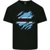 Zerrissene Botswana Flagge Batswana Tag Fußball Kinder T-Shirt Kinder