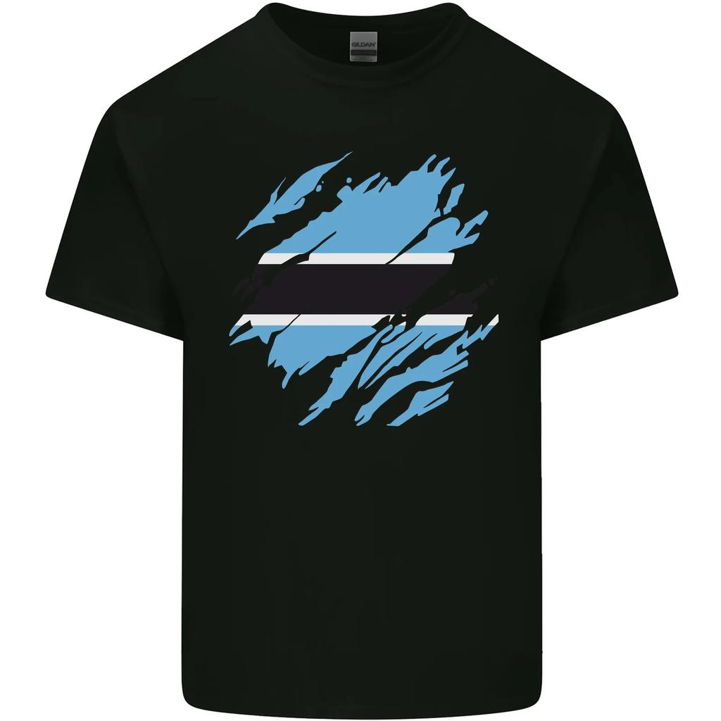Zerrissene Botswana Flagge Batswana Tag Fußball Kinder T-Shirt Kinder