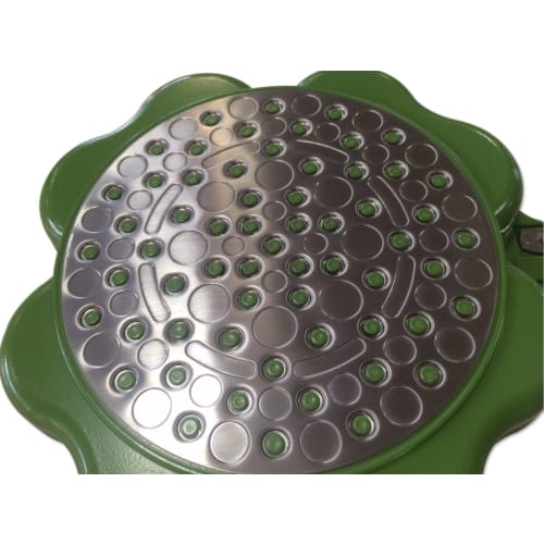 Sugiyama Metal IH Compatible "Shiawase wo Brings Happiness" Four-Leaf Frying Pan, Green, KS-2813