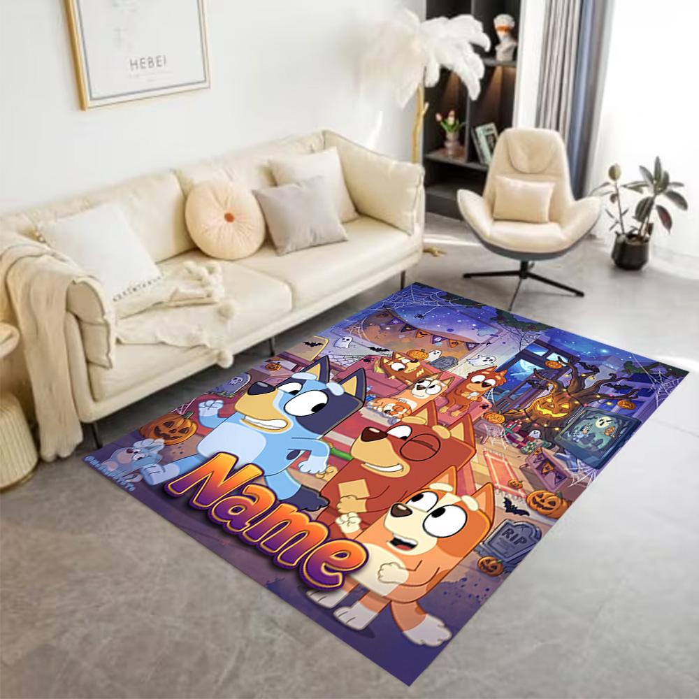 Halloween Night Adventure Personalized Text Area Rug Perfect for Entryway Bedrooms Foyer Hallway Anti-slip Rug Office Home Decor