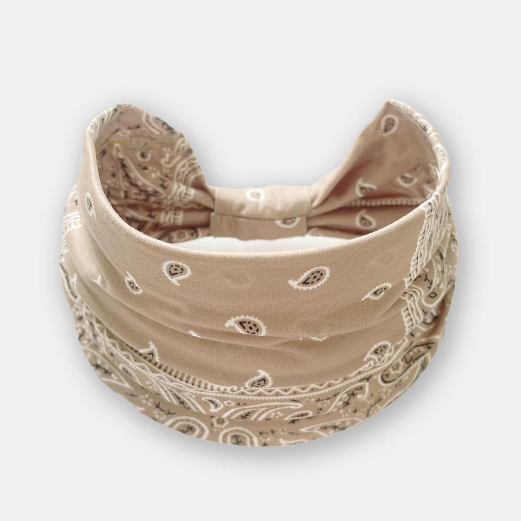 Paisley Knot Elastic Yoga Headband – European & American Style