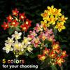 Solar Garden Lights Outdoor Solar Garden Lights with Orchid Flower Lights Waterproof Solar Lawn Lights for Garden Lawn Decor