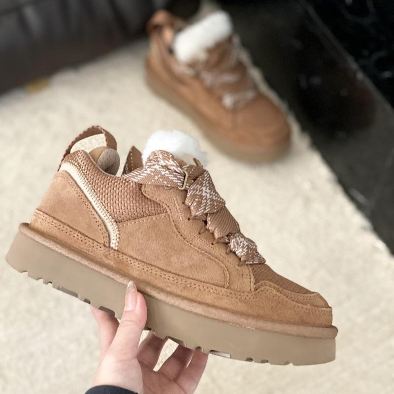 

Женские зимние сапоги, новые, зимние, на меху, флисовые, утолщенные, на шнуровке, короткие ботинки, теплые хлопковые туфли 35