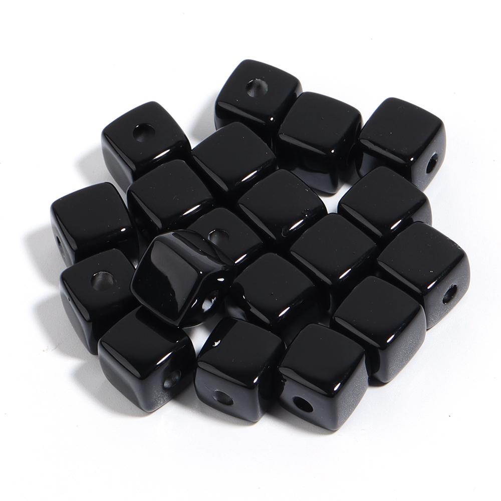 10pcs/Lot Acrylic Square Shape Beads Baking Varnish Cube Spacer Bead for DIY Original Bracelet Necklace Charms Jewelry Making