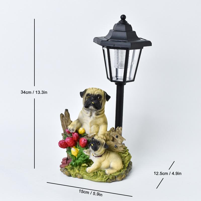 JYL TS/072,Resin Garden Gnome Solar Outdoor Light Figurine Statue Lamp for Garden Villa Home Decor