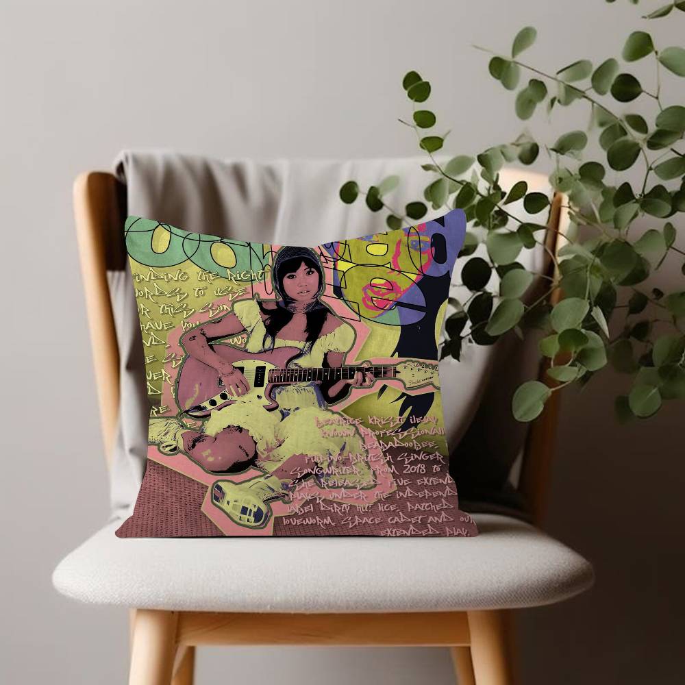 Rock Singer pretty B-Beabadoobee Cushion Cover 45x45 Polyester Sofa Cushions Decorative Throw Pillows Pillowcover