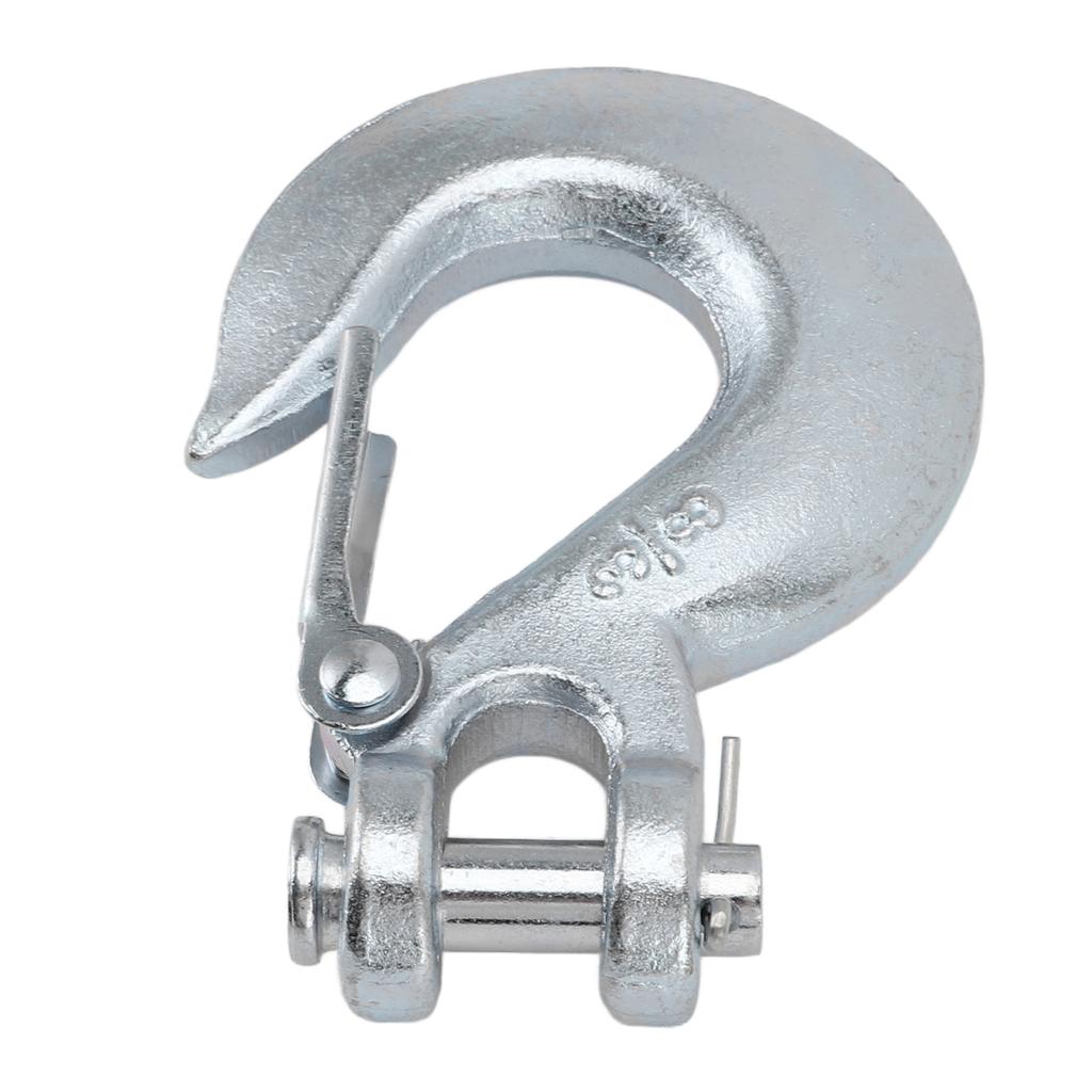 3Celsius8 Inch Chain Hook 18000lb Load Capacity Alloy Steel Zinc Clevis Slip Hook with for Trailer Truck Agricultural Equipment