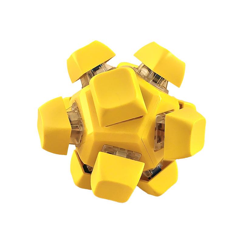 12-Key Flashing Light Stress Reliever Keyboard Ball Creative Fingertip Pressing Toy Unique Gift Idea for Stress Relief
