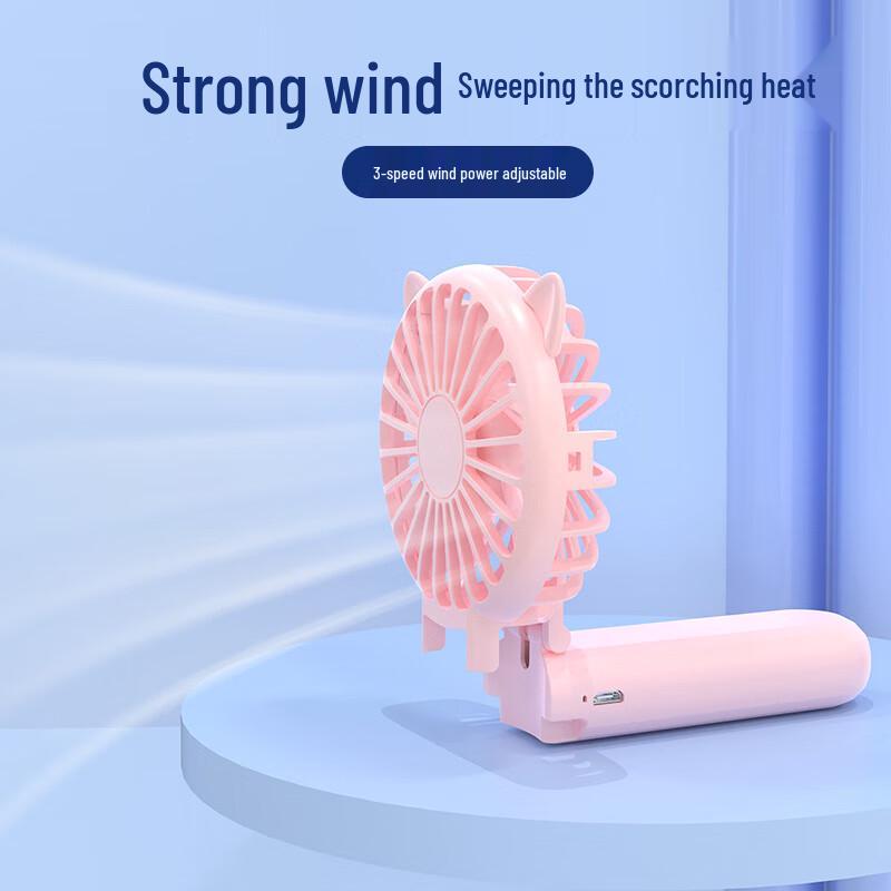 Astronaut Mini Foldable Handheld USB Rechargeable Fan