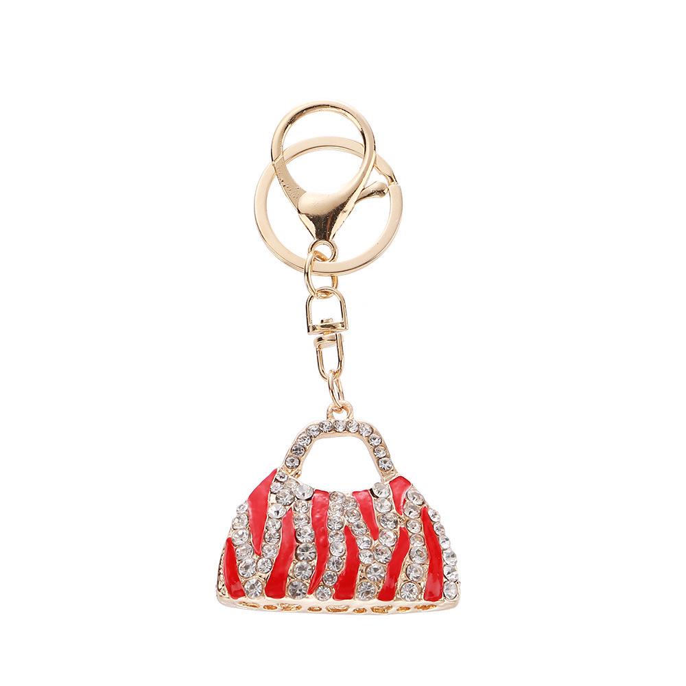 Women's Small Rhinestone Handbag Keychain - Stylish Fragrance-Inspired Accessory