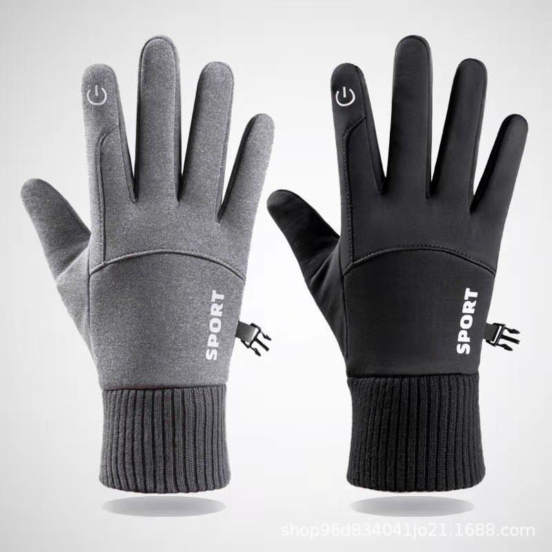 Gloves Men's Winter Warm Sports Running Fleece Non-slip