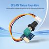 DC5-12V Manual PWM Fan Speed Controller with Switch Case for Noise Reduction and Power Off Capability
