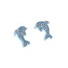 Creative Cute Cartoon Blue Dolphin Earrings