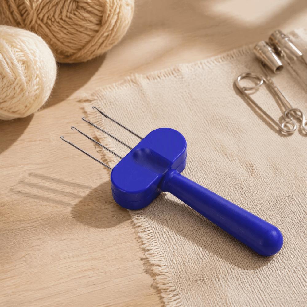 3/4 hooks Cord Knitting Tool Manual Operation Portable Cord Maker Latch Hook Tool Yarn DIY Crafts