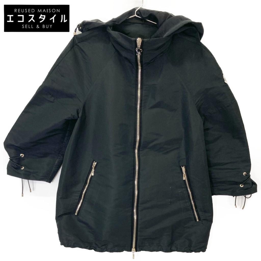Moncler MONIQUE GIUBBOTTO Hardware Logo Hooded Nylon Jacket Jacket 1 blackUsed